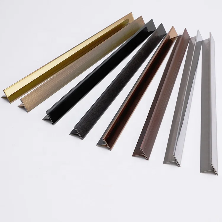 201 & 304 PVD T Profile Mirror Gold Metal Polished Decorative Stainless Steel T Shaped Tile Trim Strip for Wall Floor Furniture