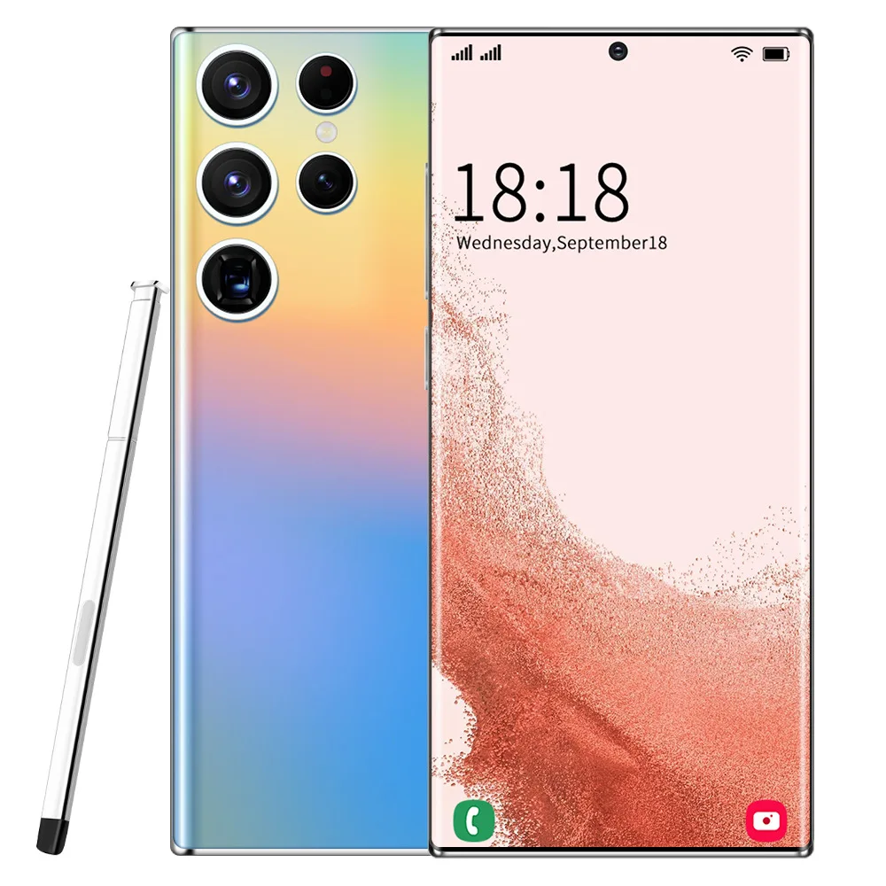 Hot Selling Unlocked S22 +u L Tr A Smartphone 16gb+1tb 8mp+100mp High Definition Pixel Android 12 Mobile Phones