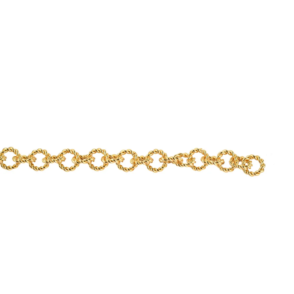 Supplier Of Brass Chain twisted Golden Chain Cable Link Handmade Chain For Jewelry Making