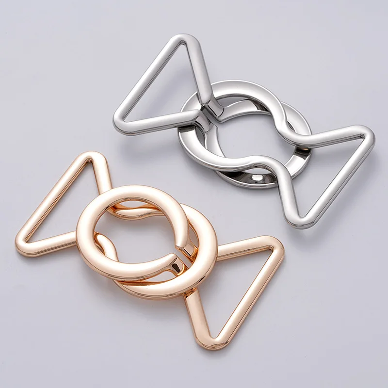 Alloy Metal Belt Buckle Adjustable Waist Trim for Coats Trenches Garments Shoes Bikinis Swimwear Bags with Bead Decoration