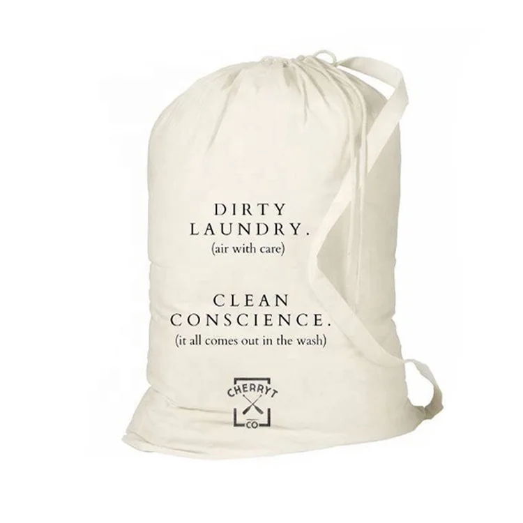 cotton canvas laundry bags drawstring in bulk customize wholesale laundry bags