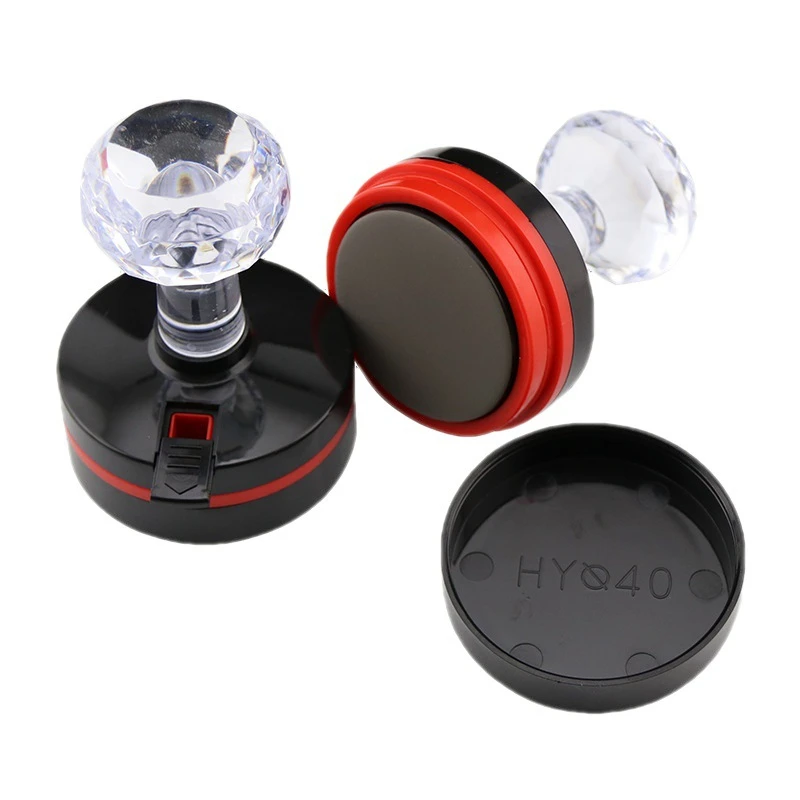 HY Pre Inked Stamp Handle Photosensitive Stamp Crystal Holder Identity Guard Office  Flash Stamp With 7mm Double Foam Ink Pad
