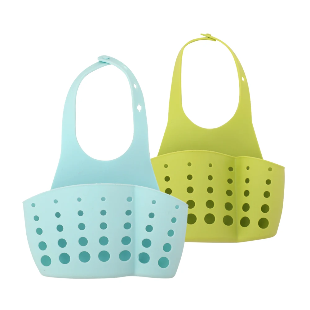 LATTLIV Wholesale Sponge Holder Hanging Movable Faucet Storage Gadget Organizer Drain Baskets Sponge Holder for Kitchen Sink