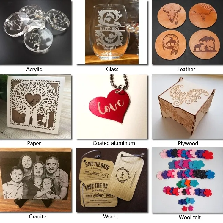 Small Double color board/MDF/Wood 4040/6040 laser engraving laser Cutting 80W/100W 4040/6090 lazer cutter engraver