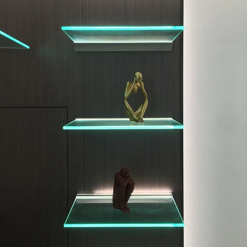 Tempered Glass Display Rack for Modern Commercial Display Rack Shelf Glass