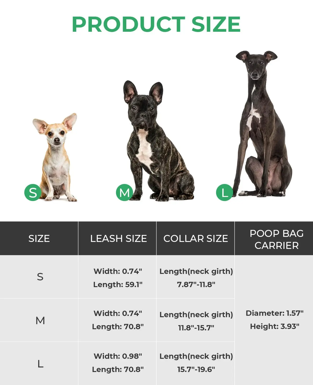 Hand Free Dog Leash and Collar Set Combo Durable Zinc Alloy Hook Metal Clasp Custom Waterproof Pet Dog Lead for Active Dogs