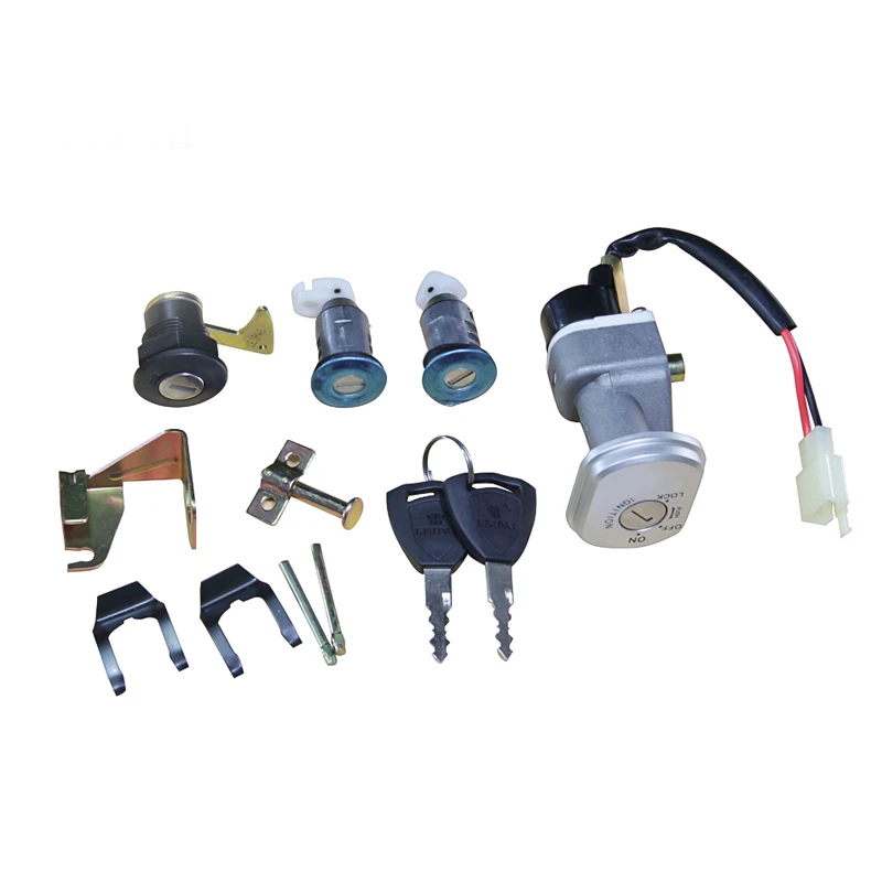 
Electric motorcycle door lock Key Set ignition switch side cover lock for scooter accessories 
