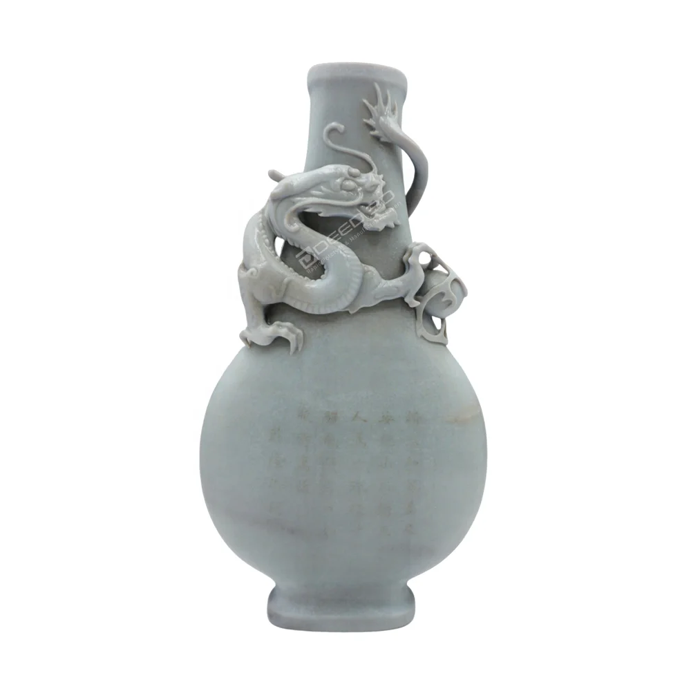 OEM ODM Chinese tradition blue and white porcelain pattern home decor flower vases 3d resin printing service