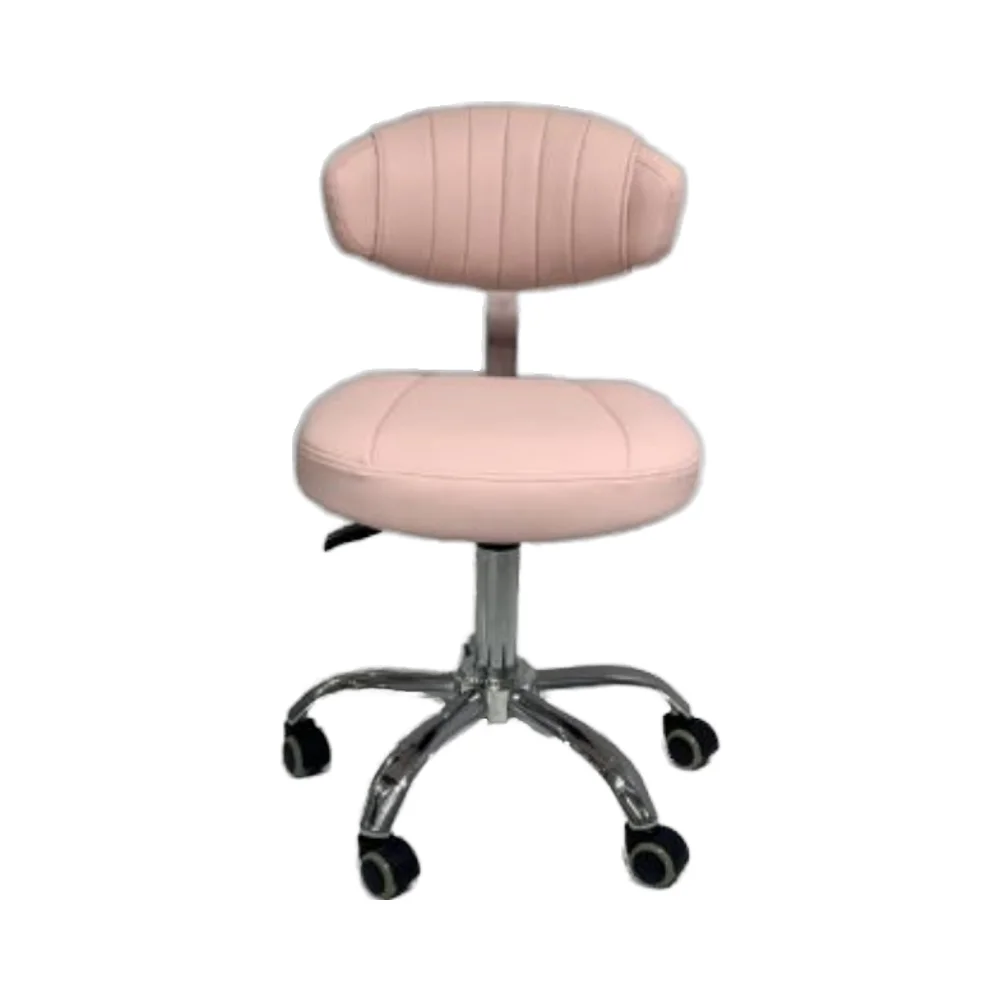 Adjustable Height Salon Rolling Barber Stool With 360 Degree Rotation Casters Hair Cutting Swivel Stool