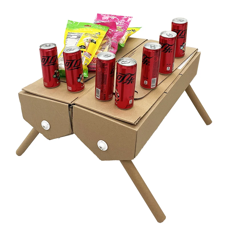 Newest Portable Foldable Paper Desk Printing Cardboard Beer Beverage Box for Packaging