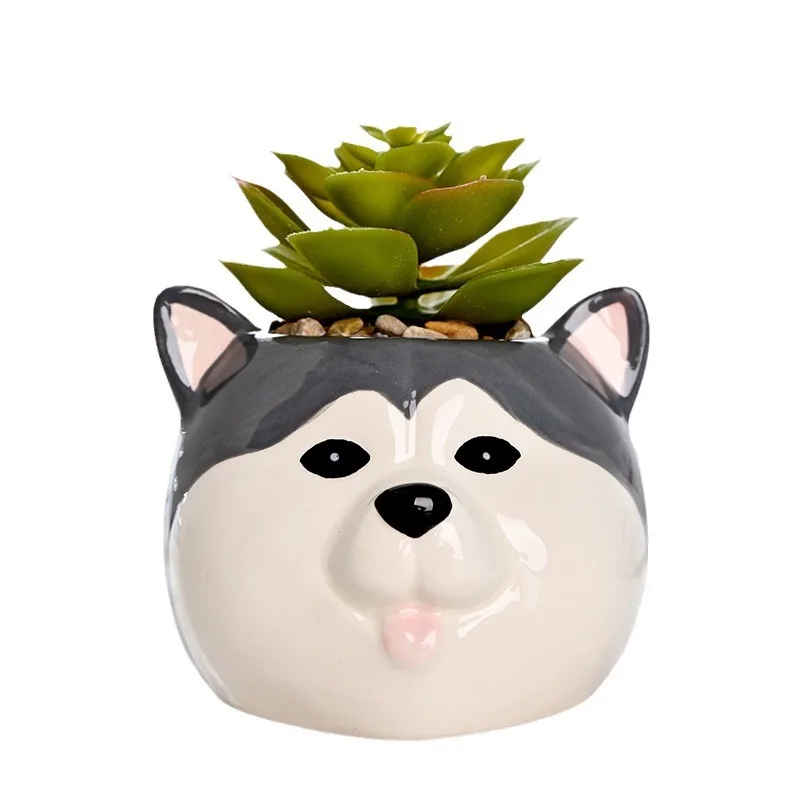 Home Garden Ornaments Mini Potted Plants Creative Animal Shape Pottery Planter Multi Colour Ceramic Cute Owl Flower Pot