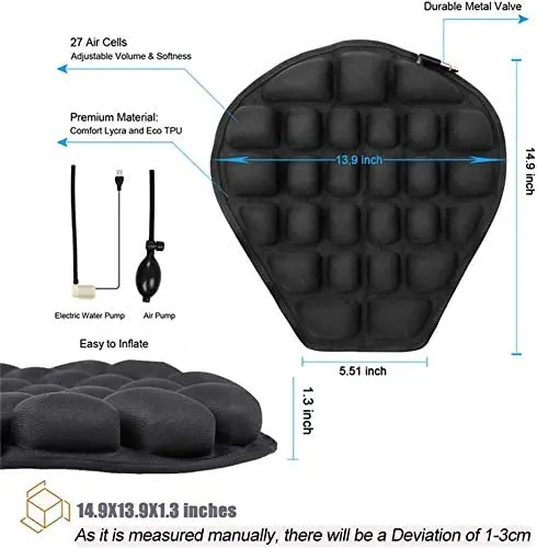 Unique design outdoor competition decompression Breathable comfortable riding Motorcycle air seat cushion inflatable air cushion