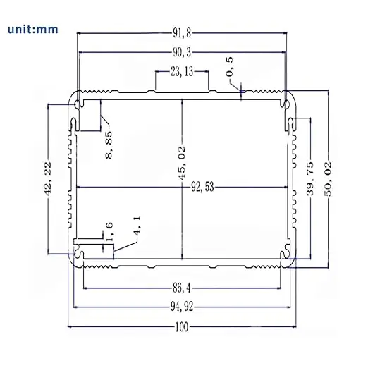 Custom Aluminum Enclosure Electronic Project Box Case DIY  PCB Instrument Amplifier Case Shell