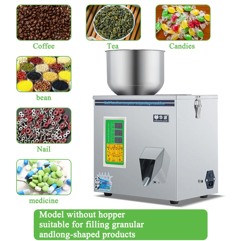 1-100g Semi Automatic Capsules Bottle Bag Powder Filler Tea Seeds Grains Powder Glitter Weighing Powder Filling Machine