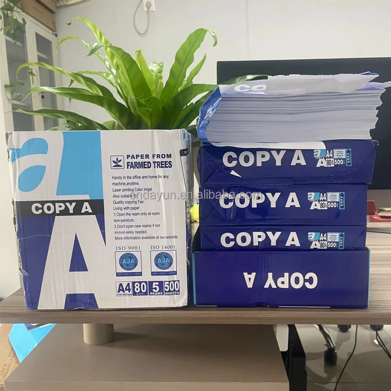 Best selling A4 size office copy Paper / Bond paper 80 GSM 70 Gram A4 paper manutacruter a4 long and short size