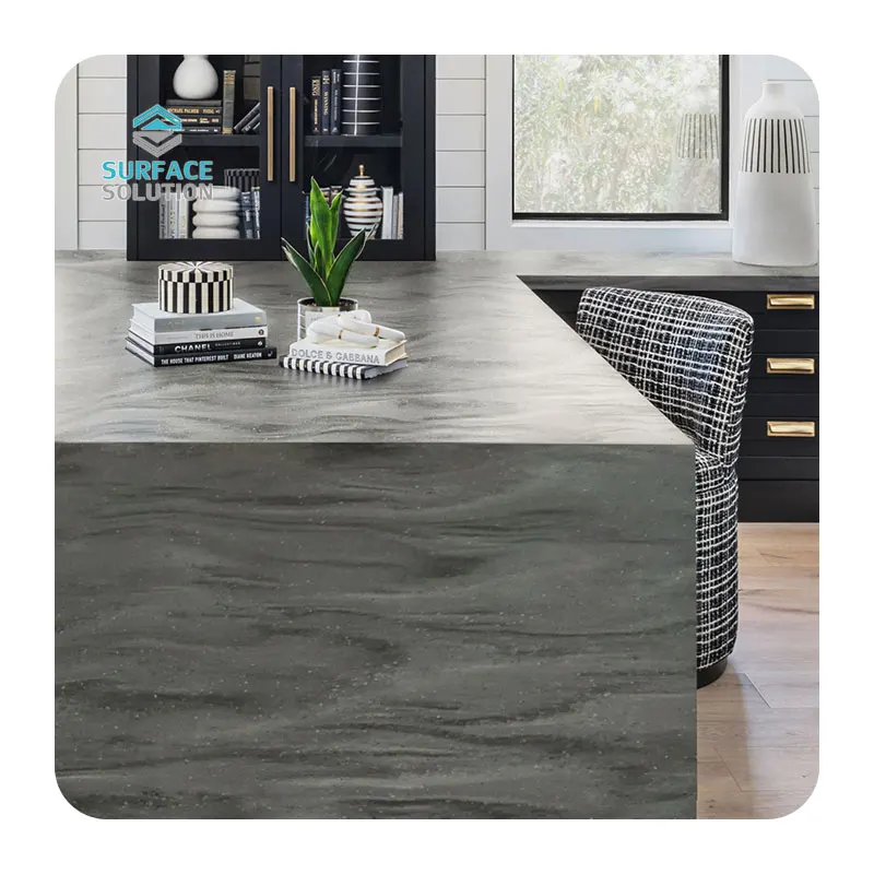 Solid surface acrylic solid surface benchtop kitchen island counter benchtop in artificial stone countertop