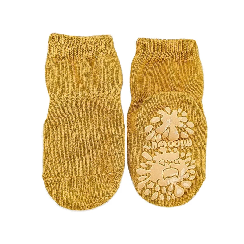 Kids Baby Custom Rubber Grips Yoga Socks Non Slip Anti Skid Pilates Ankle Grip Made Best Design Trampoline Socks
