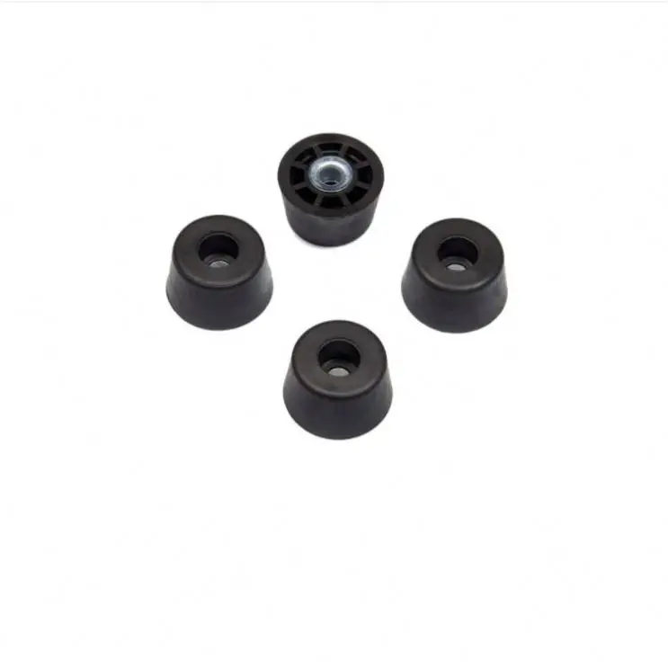 Customization Anti-slip Shock Absorption Black Anti Vibration Rubber Feet Protection Pads Screw For Outdoor Metal Chair Legs