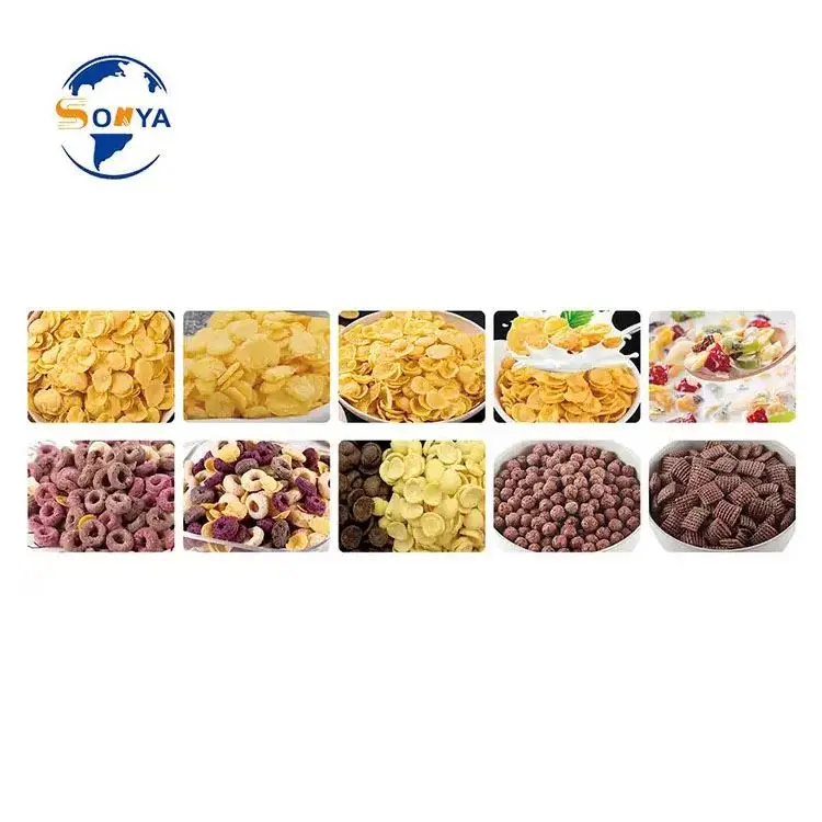 Chinese Manufacturer Breakfast Automatic Corn Flakes Making Machine Production Line Breakfast Corn Flakes Extruding Line