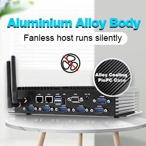 HYSTOU Cheap Embedded Fanless Industrial Computer 8GB RAM DDR4L Barebone Mini Industrial Pc