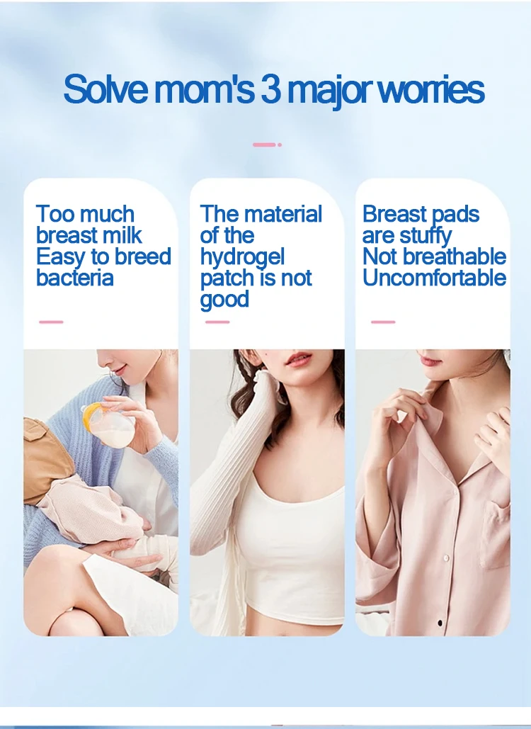 Hydrogel Nursing Breast Cooling Pads Women Disposable Pregnant Nipple Breast Cooling Pads Reusable Breast Pads Organic