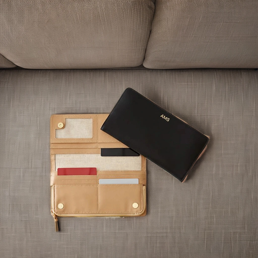 OEM size wholesale genuine pu slim custom leather luxury wallets for men and women