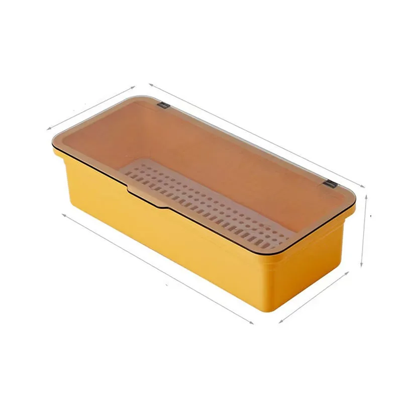 OWNSWING Rectangle Makeup Container Cosmetics Brush Beauty Blender cosmetic storage box with Lid