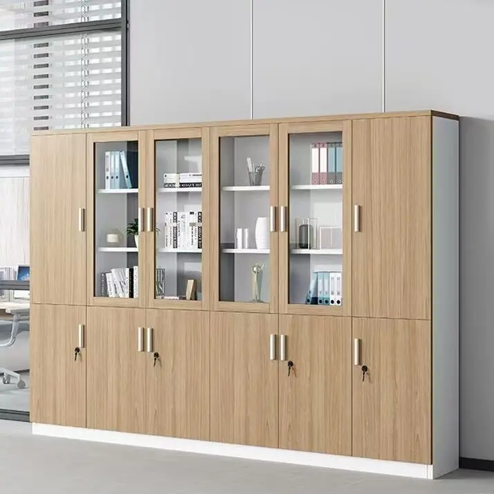 Factory Direct Customizable Steel Office Filing Cabinet Wooden Data Office Cabinet for Apartment Use