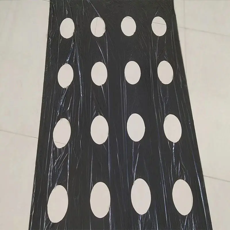 greenhouse strawberry Silver And Black plastic mulch film punch hole for Agriculture
