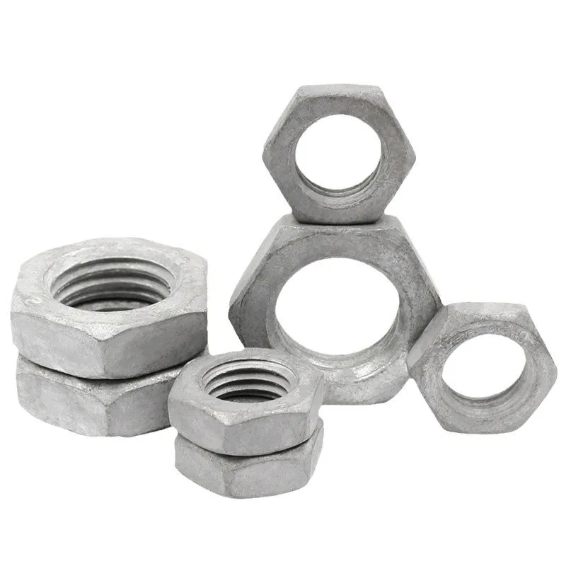 HDG Hexagonal Nut Grade 8 Carbon Steel DIN934 Certified for Mining Applications 5/8 Hexagonal Heavy Hex Nut