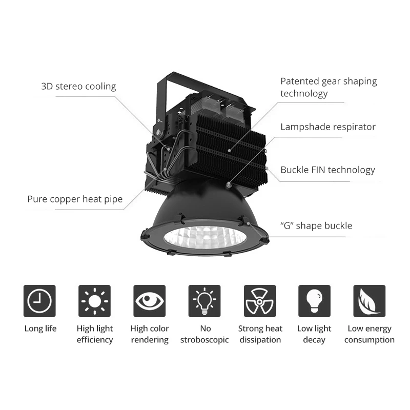 
Lamp Body Lights 200W Warehouse Lighting 2700k 200w High Power LED High Bay Light 