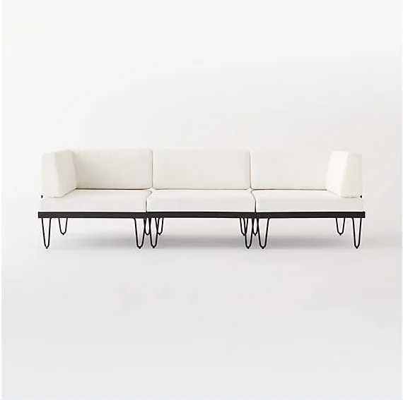 HOT SELL ROSSI 3-PIECE SECTIONAL SOFA WITH METAL FRAME LIVING ROOM  CORNER SOFA OUTDOOR SOFA