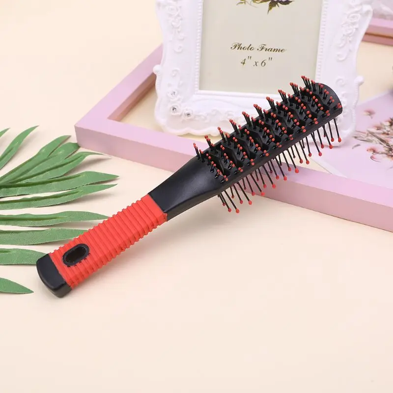 
Colored rubber non-slip handle No tangles Roller Mini Round Hair Brush 