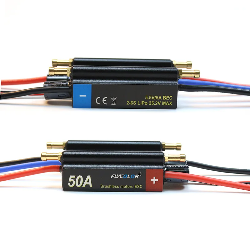 FLYCOLOR ESC 30A 50A 70A 90A 120A Waterproof Brushless Speed Controller ESC With Water Cooling BEC For RC Boat