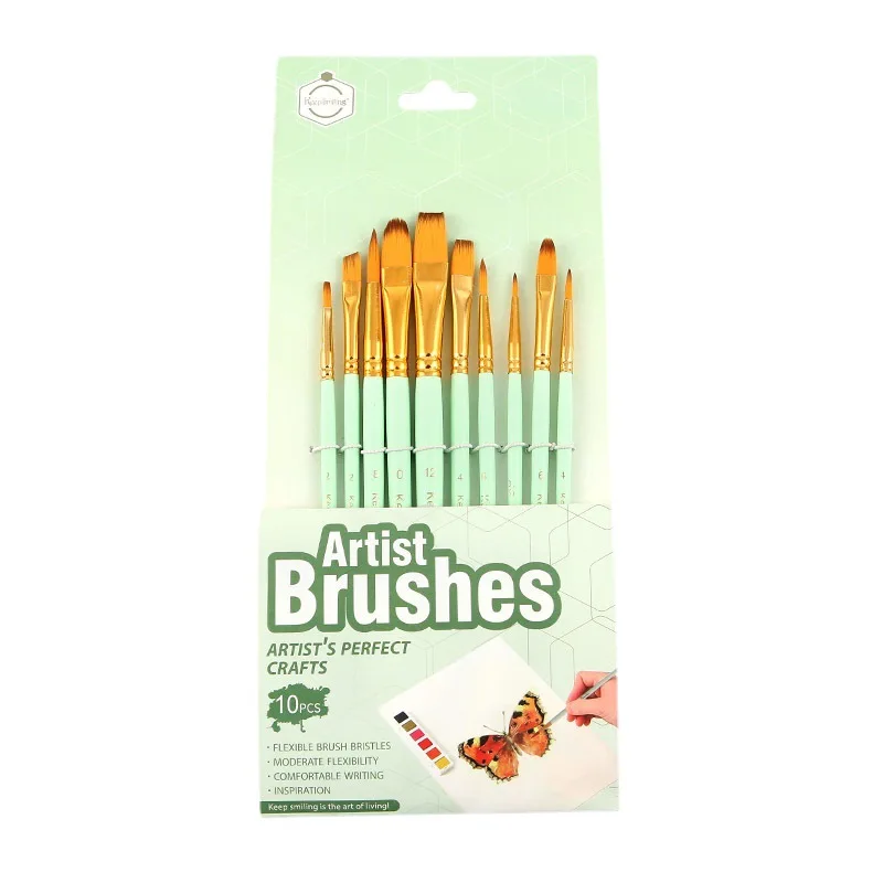 10 acrylic paint pens, watercolor painting brushes, board brushes, oil painting pigments, painting sets, wolf hair hook pens