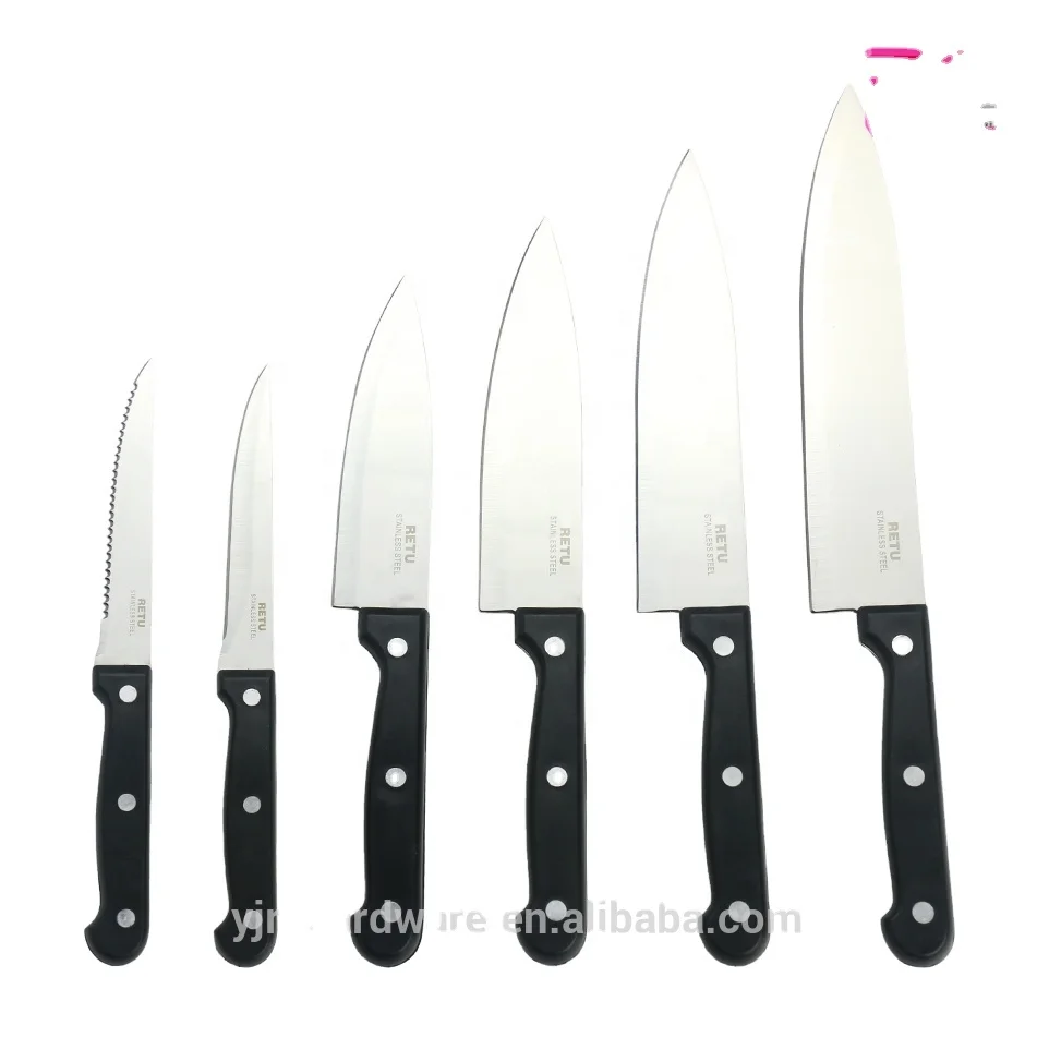 yangjiang professional PP handle sharp stainless steel different sizes butcher knives home kitchen chef knife set