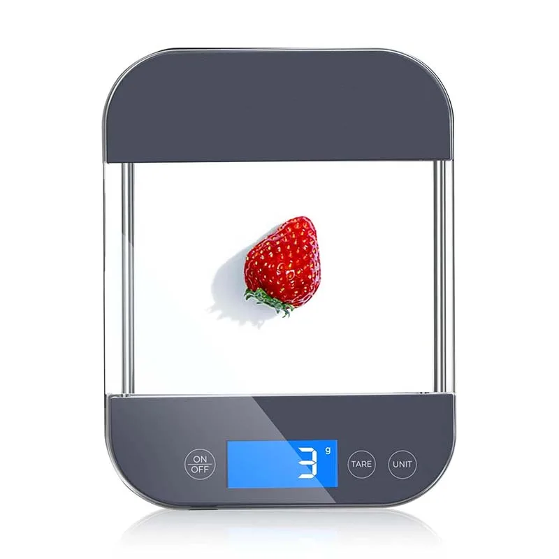 J&R 33lb 15kg Usb Rechargeable Electronic Glass Waterproof Kitchen Weighing Digital Food Scale for Sourdough Bread