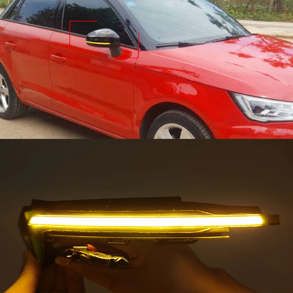 Автоматическое освещение для Audi A1 8X 2011 2012 2013 2014 2015 2016 2017 светодиодный динамический Фонарь указателя поворота сторона боковое зеркало заднего вида с подсветкой LED