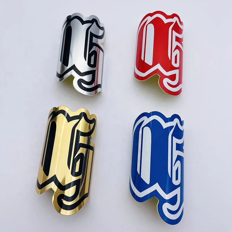 Wholesale custom metal die casting aluminum bike logo label bicycle frame 3d auto car logo stickers