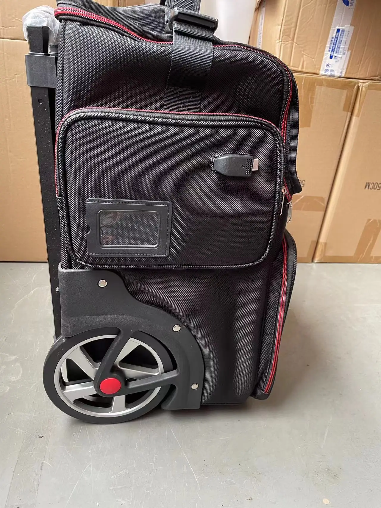 2 in 1 Customized Large Makeup & Hairdresser Trolley Case with Pouch Bag & Makeup Brush Holder Travel-friendly Storage Solution