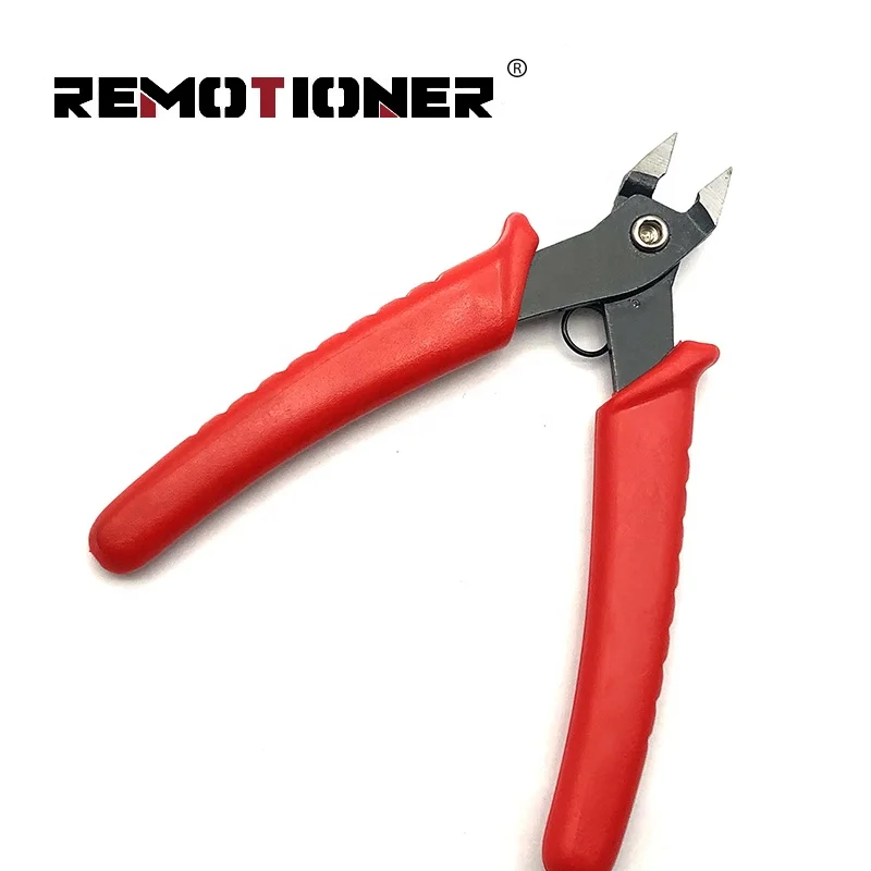 Red Handle Nipper Hand Tools Mini 5 inch Electrical Cable Cutters Diagonal Wire Cutting Pliers