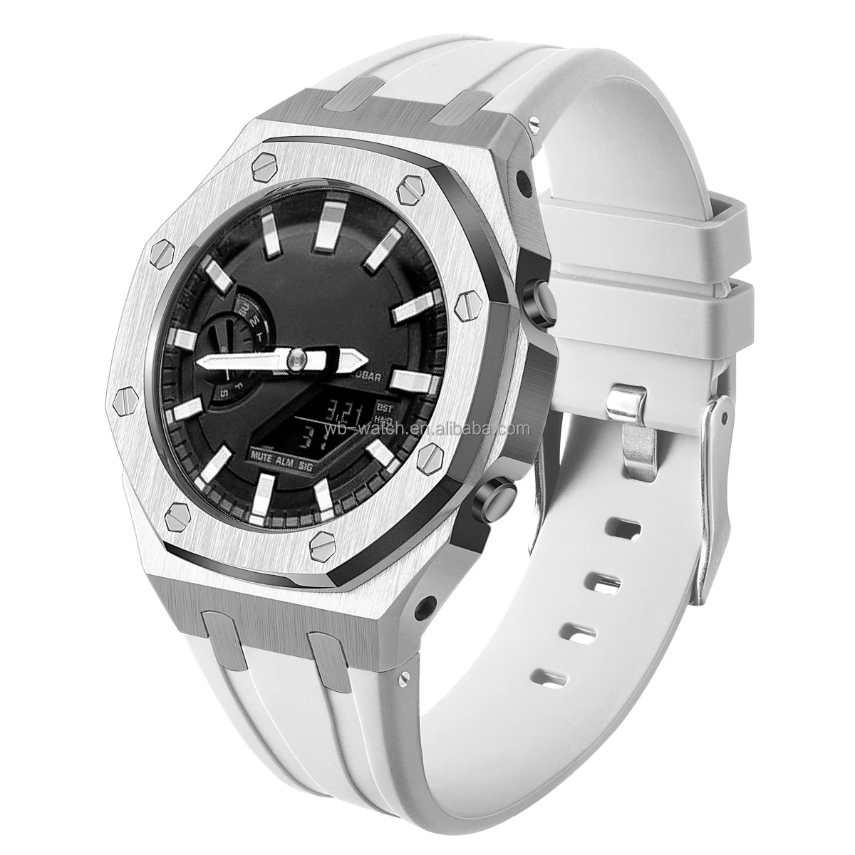 New Design 5Th Ga 2100/2110 All Metal Bezel Silicone Strap Zinc Alloy Watch Case With Screwdrivers For Casio  G Shock Mod Kit