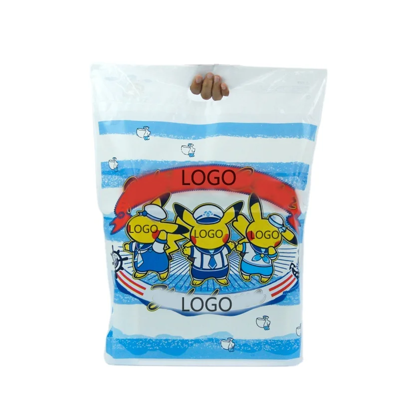 100% Globe recycled materials GRS Custom Logo Printing Supermarket Merchandise Reusable Carry die cut plastic bag