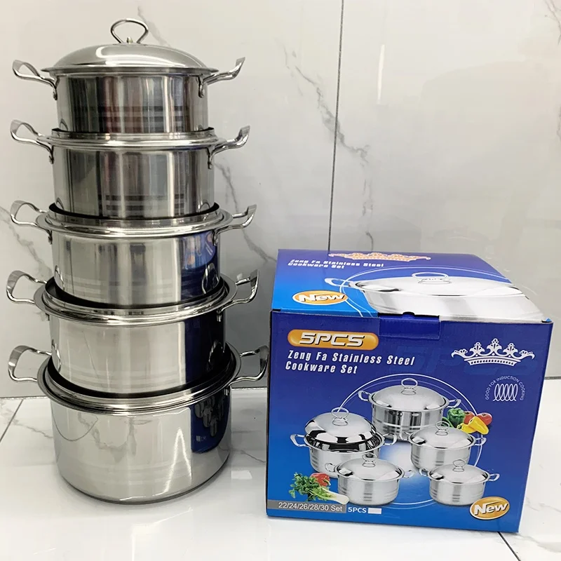 Multifunctional Cookingware Set Stainless Steel 10 Pcs Cooking Soup Pot Set marmites inox home Casserole