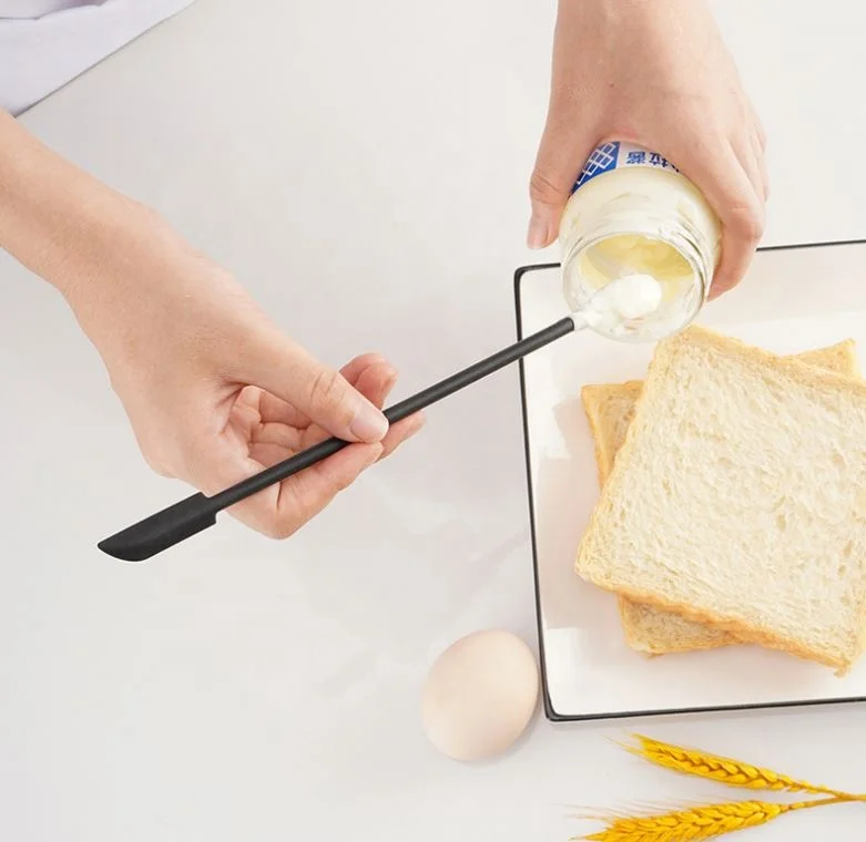 Adjustable Reusable Beauty Makeup Spatula Tool Food Grade Silicone Rubber Spatula Set Kitchen Utensils for Baking