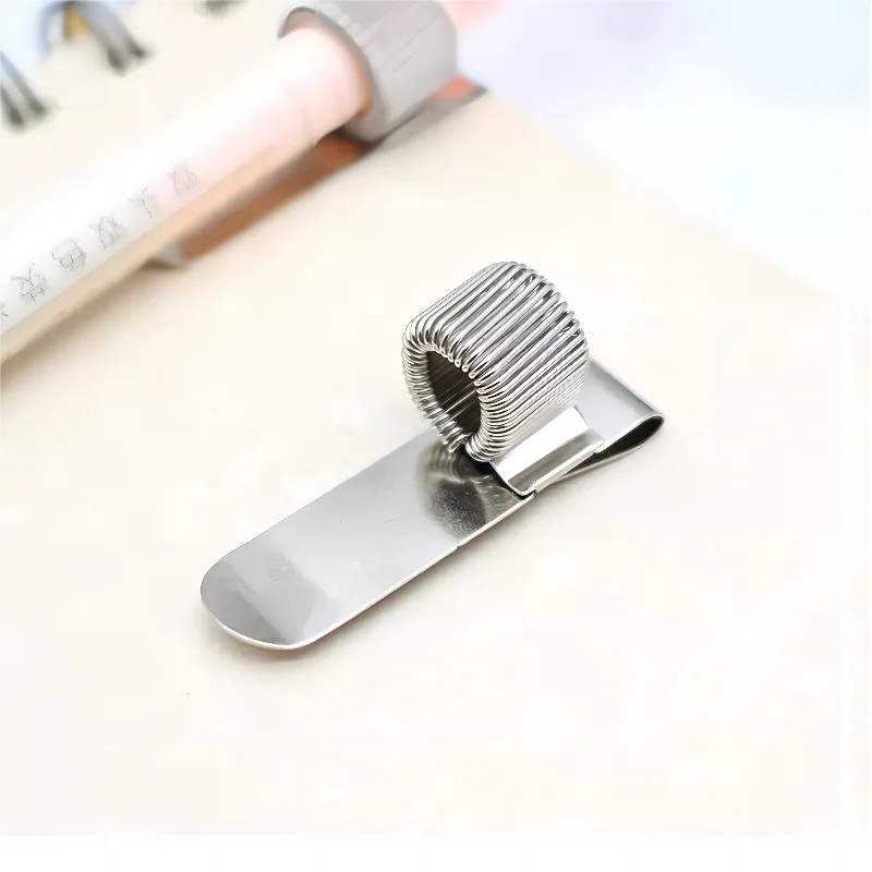 IN STOCK Silver Manganese steel pen clip organizer holder for notebook