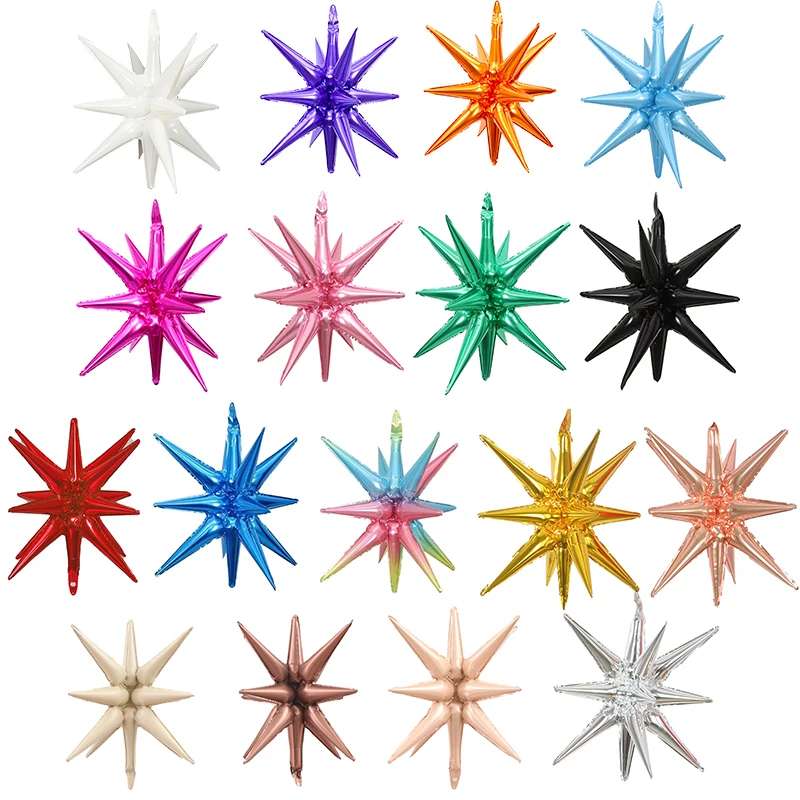 27inch conjoined Exploding star aluminum foil balloon wedding birthday party decoration Water droplets balloon wholesale
