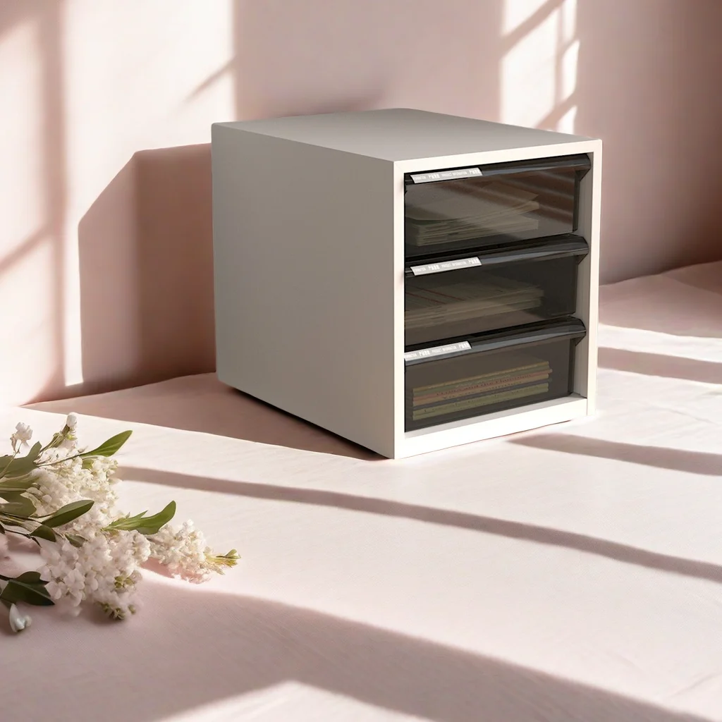 A4 Paper File Cabinet Desktop Storage Box Drawer Type Shelf Desk Finishing Box Stationery Storage Box