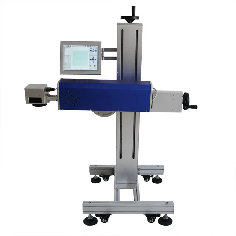  International market price Auto Fly 30W CO2 Laser Marking Machine Printer for Cable Wire Plastic PET