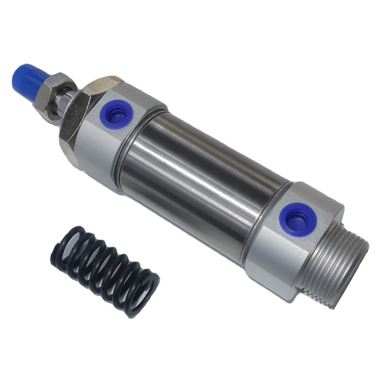Pneumatic Single Acting Air Cylinder Customized Stroke Aluminum Barrel  Air Piston Cylinder With Spring Inside